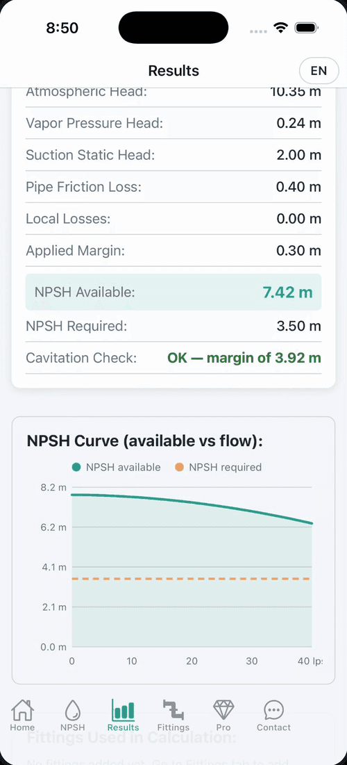 NPSH Calculator
